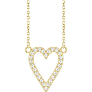 Diamond Heart Necklace - Acadian Estates & Customnecklace