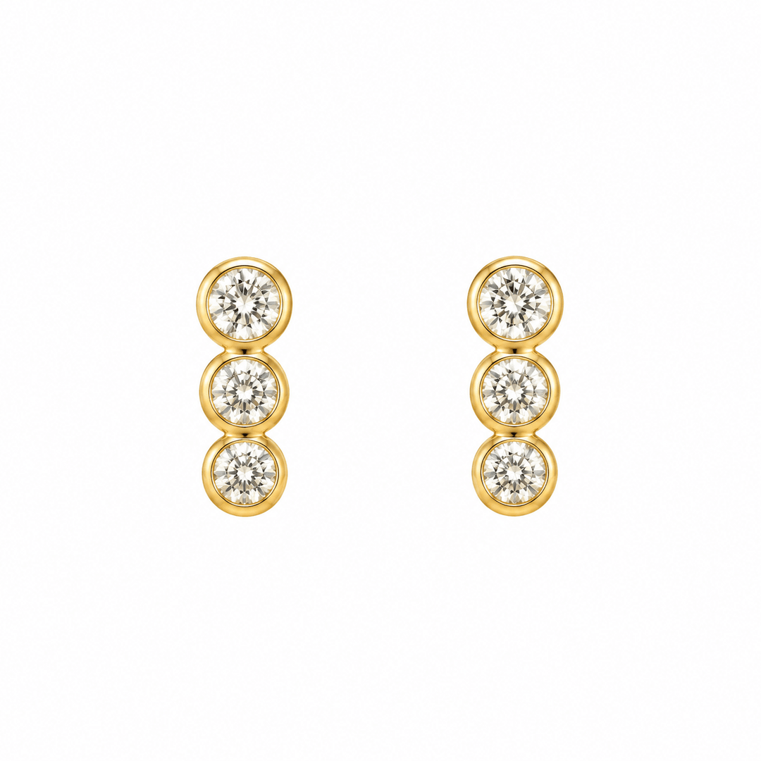 Diamond Petite Ear Climbers - Acadian Estates & CustomEarrings