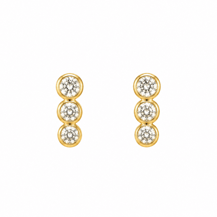 Diamond Petite Ear Climbers - Acadian Estates &amp; CustomEarrings