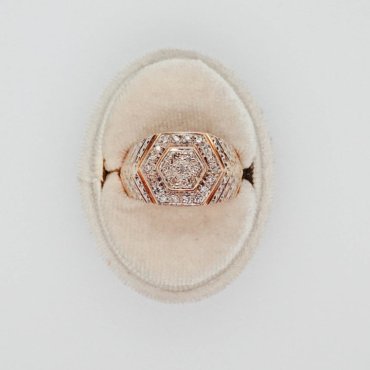 Diamond Ring with Geometric Design - Acadian Estates &amp; CustomRing