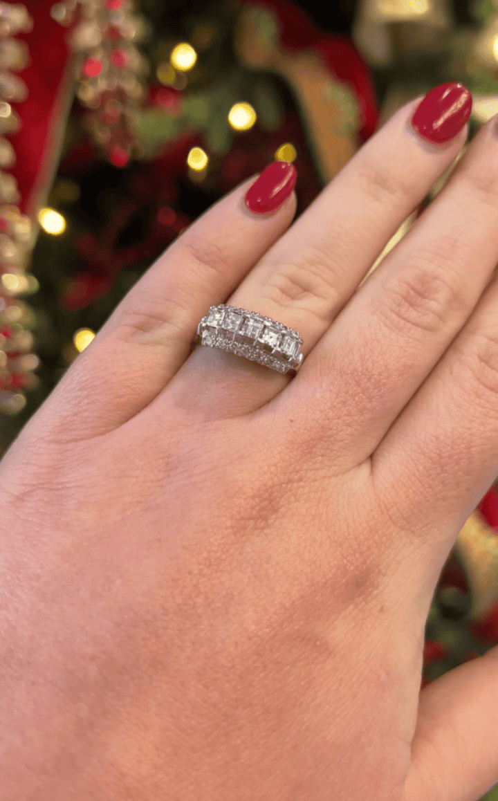 Diamond Ring with Princess Diamonds - Acadian Estates &amp; CustomRing