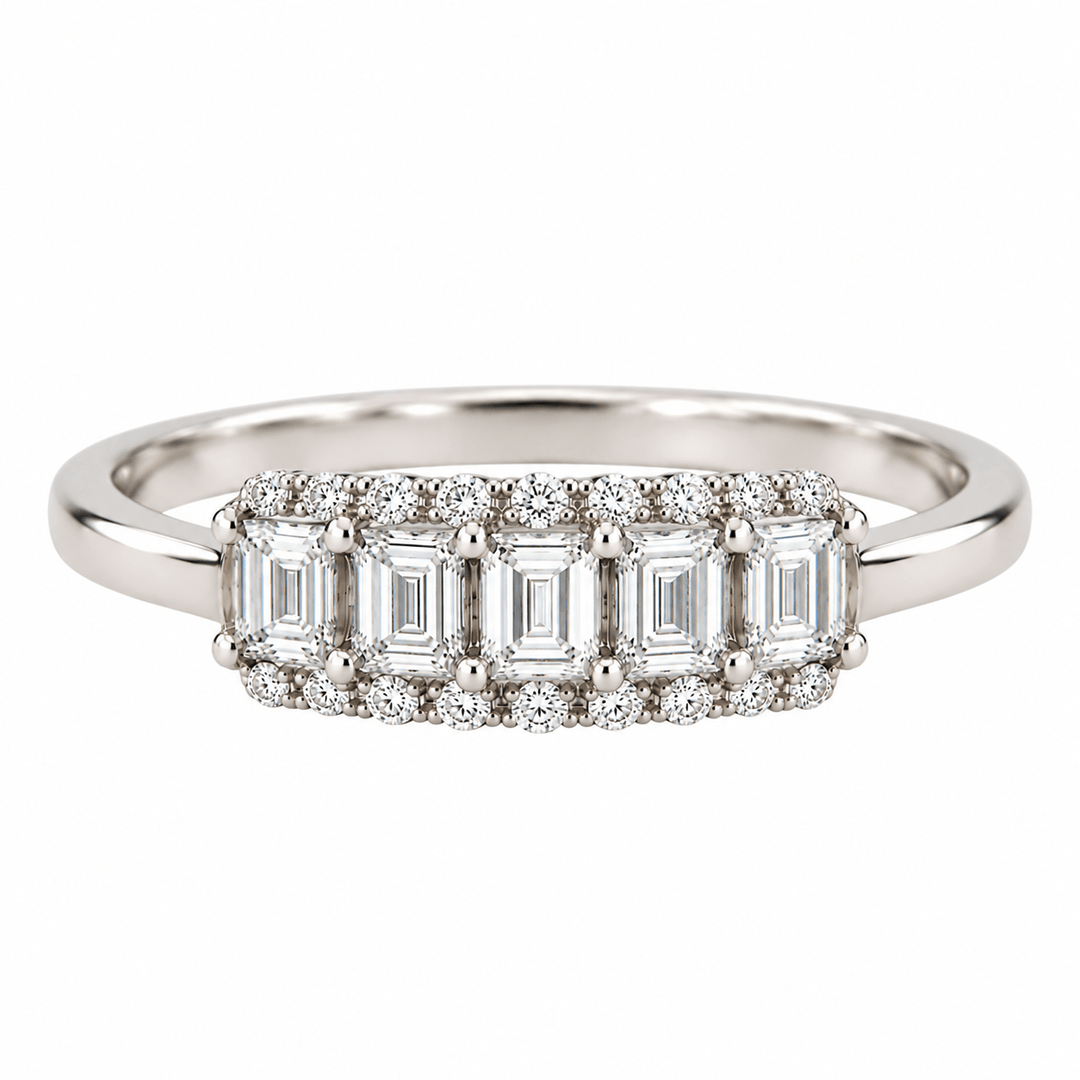 Diamond Ring with Princess Diamonds - Acadian Estates & CustomRing