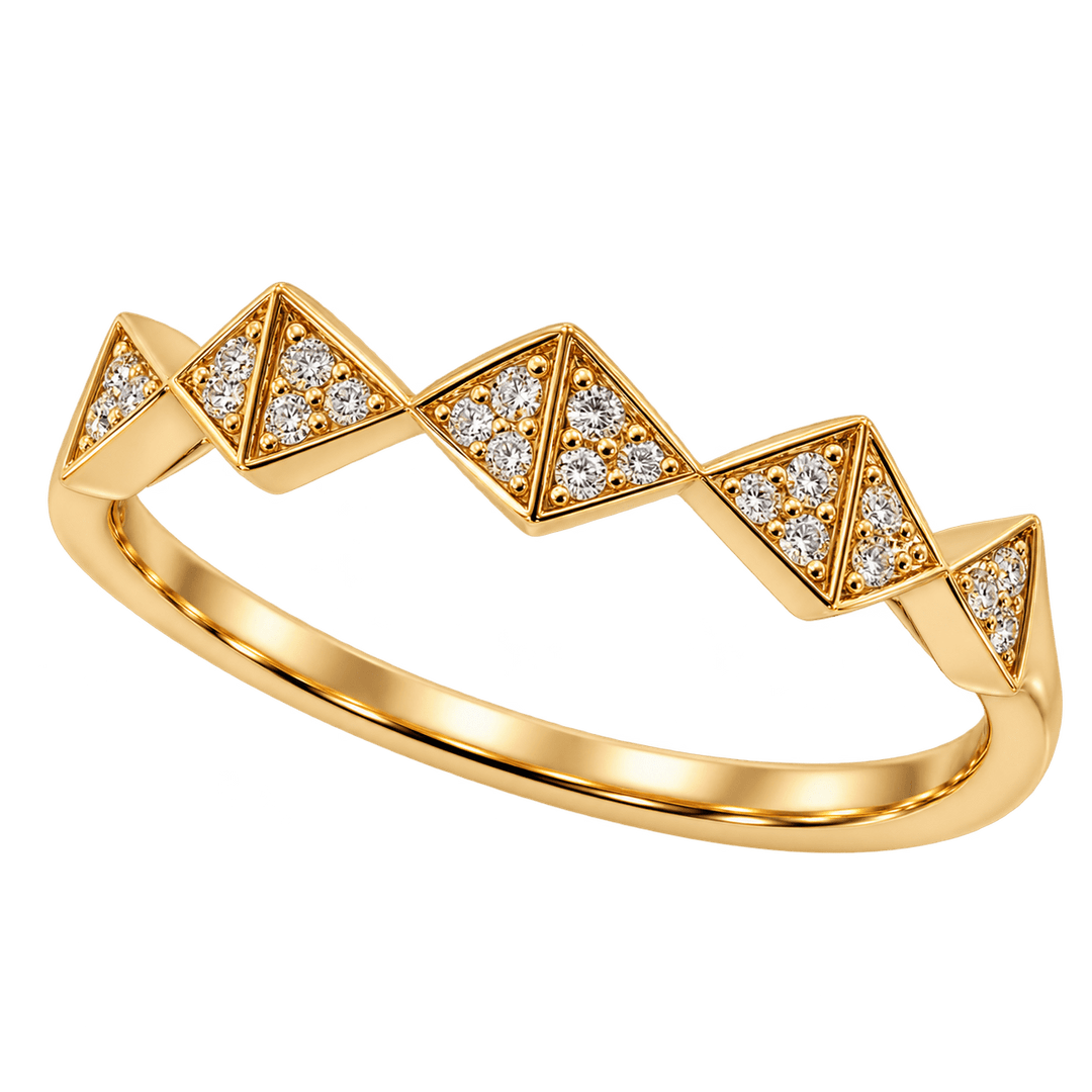 Diamond Triangle Detail Fashion Ring - Acadian Estates & CustomRing