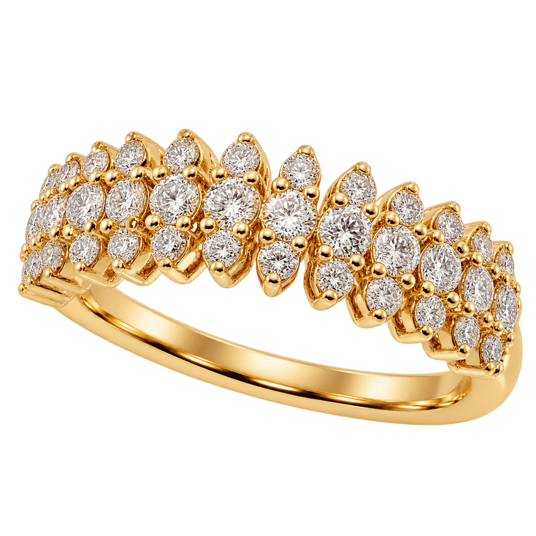 Diamond Triple Row Ring - Acadian Estates & CustomRing