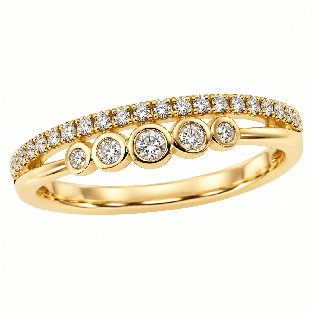 Double Diamond Band Ring - Acadian Estates & CustomRing