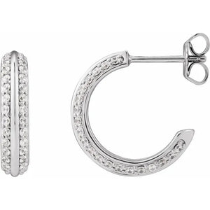 Double Diamond Hoops - Acadian Estates & CustomEarrings