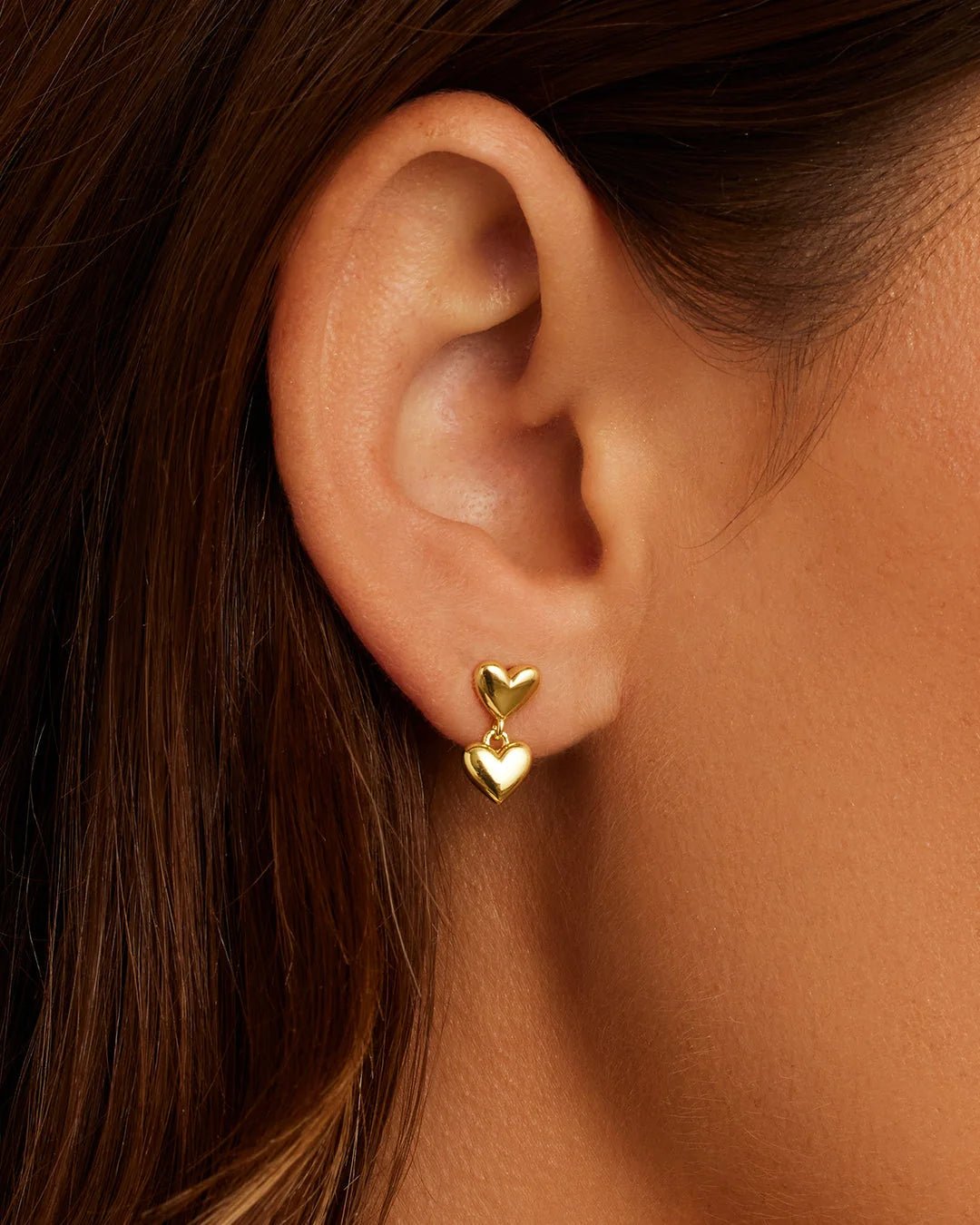 Double Heart Dangle Earrings - Acadian Estates &amp; CustomEarrings