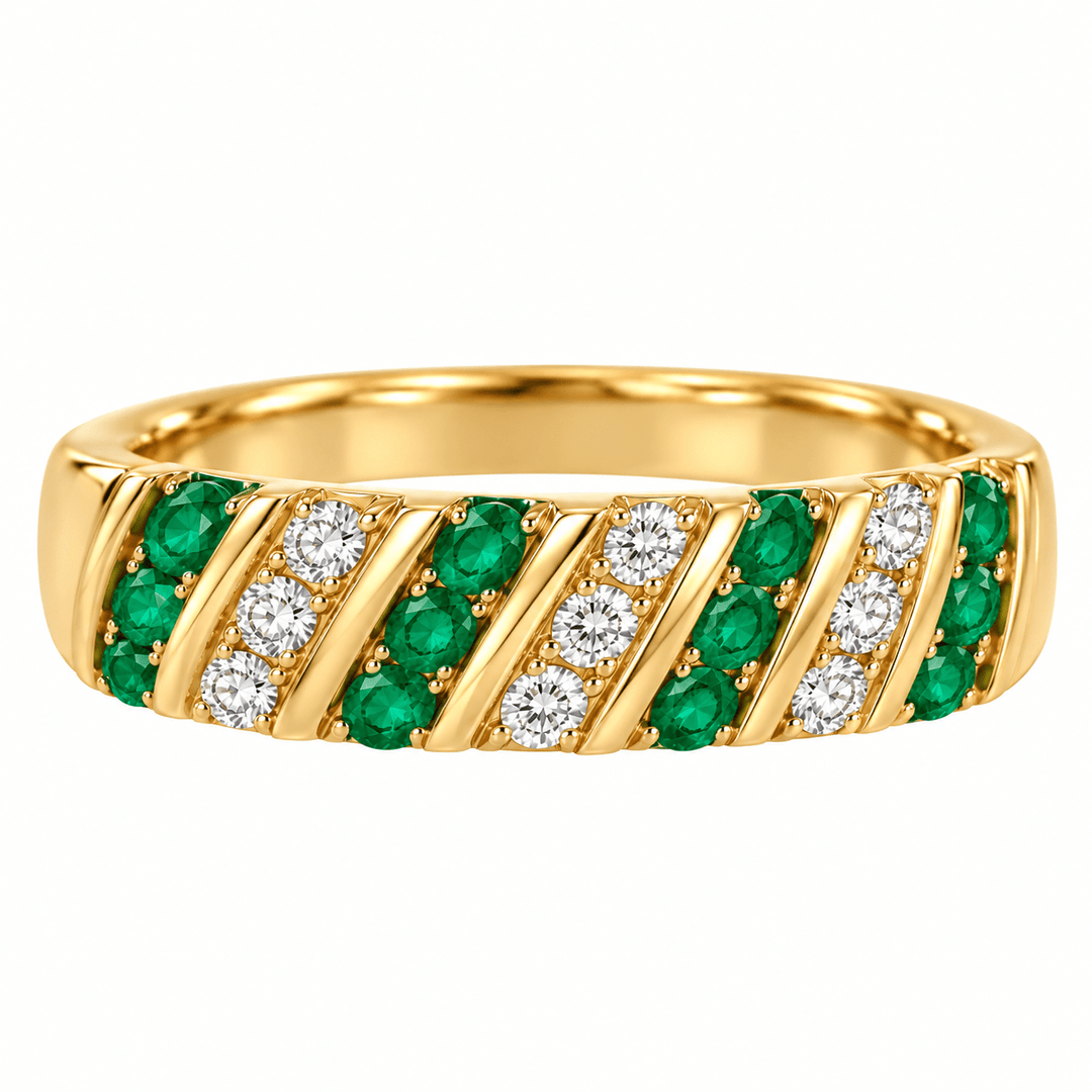 Emerald and Diamond Ring - Acadian Estates & CustomRing
