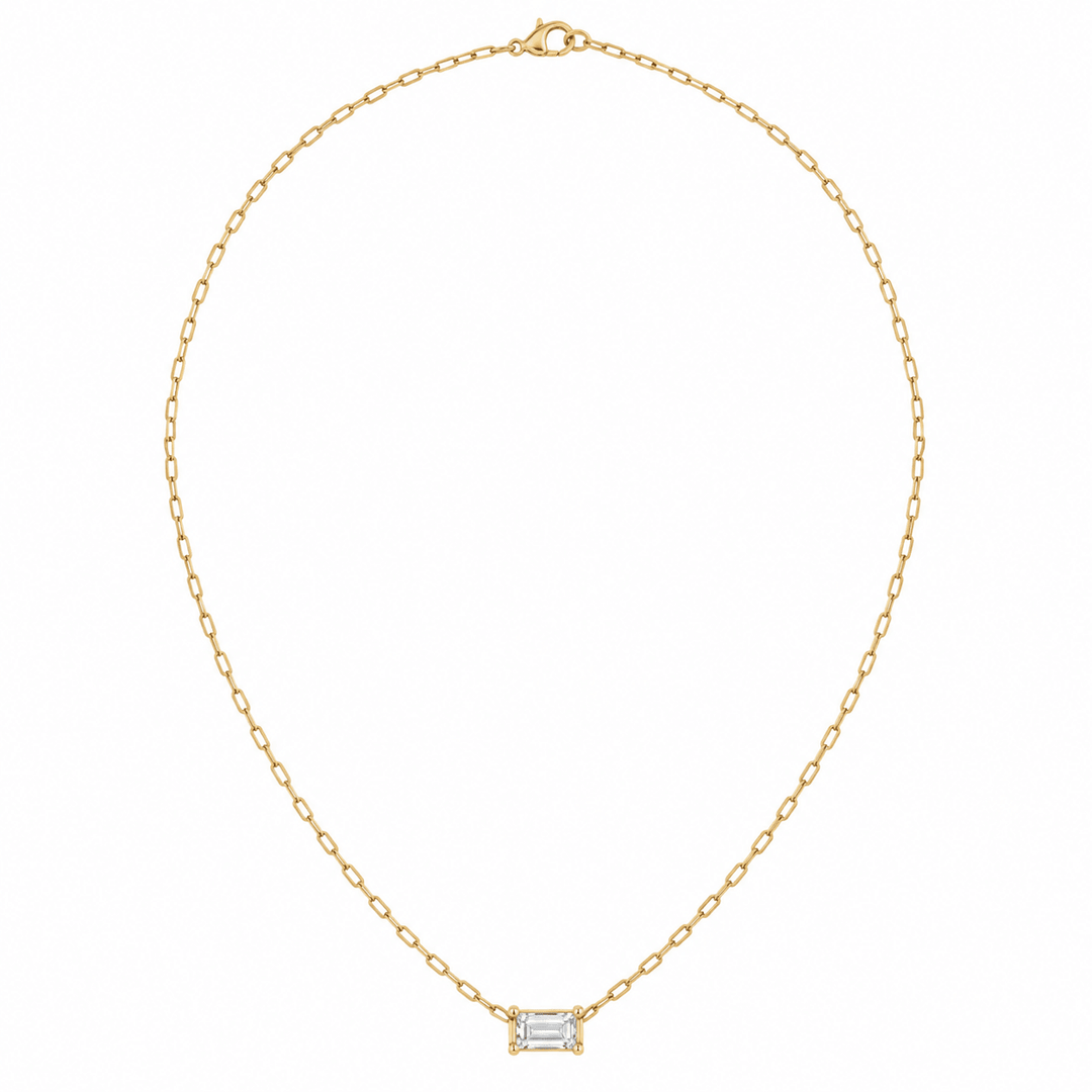 Emerald Diamond Pendant Necklace - Acadian Estates & Customnecklace
