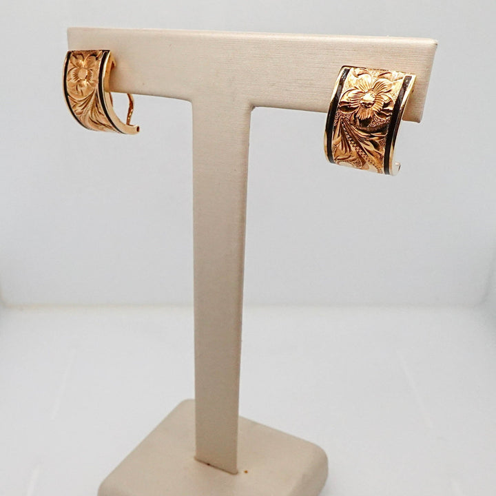 Enamel Floral Design Earrings - Acadian Estates &amp; CustomEarrings