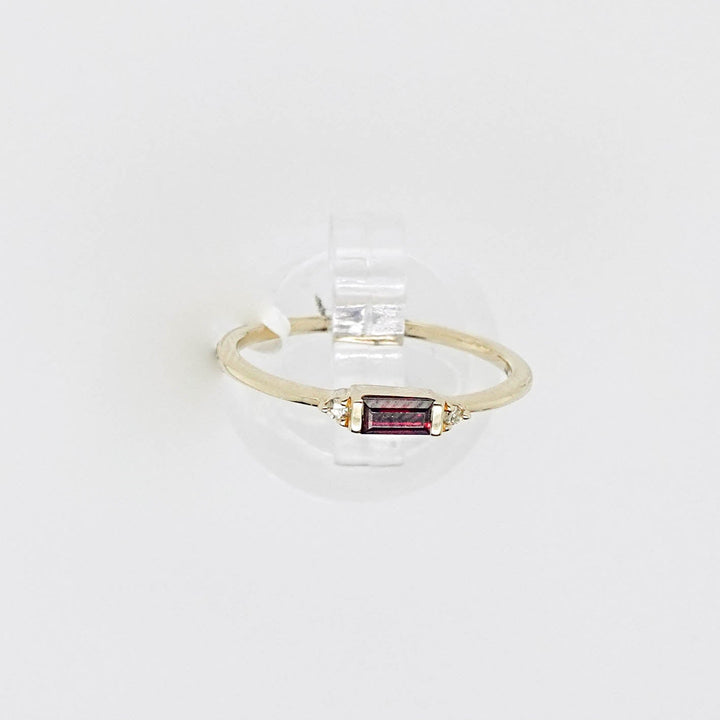 Garnet Ring with Diamond Accents - Acadian Estates &amp; CustomRing