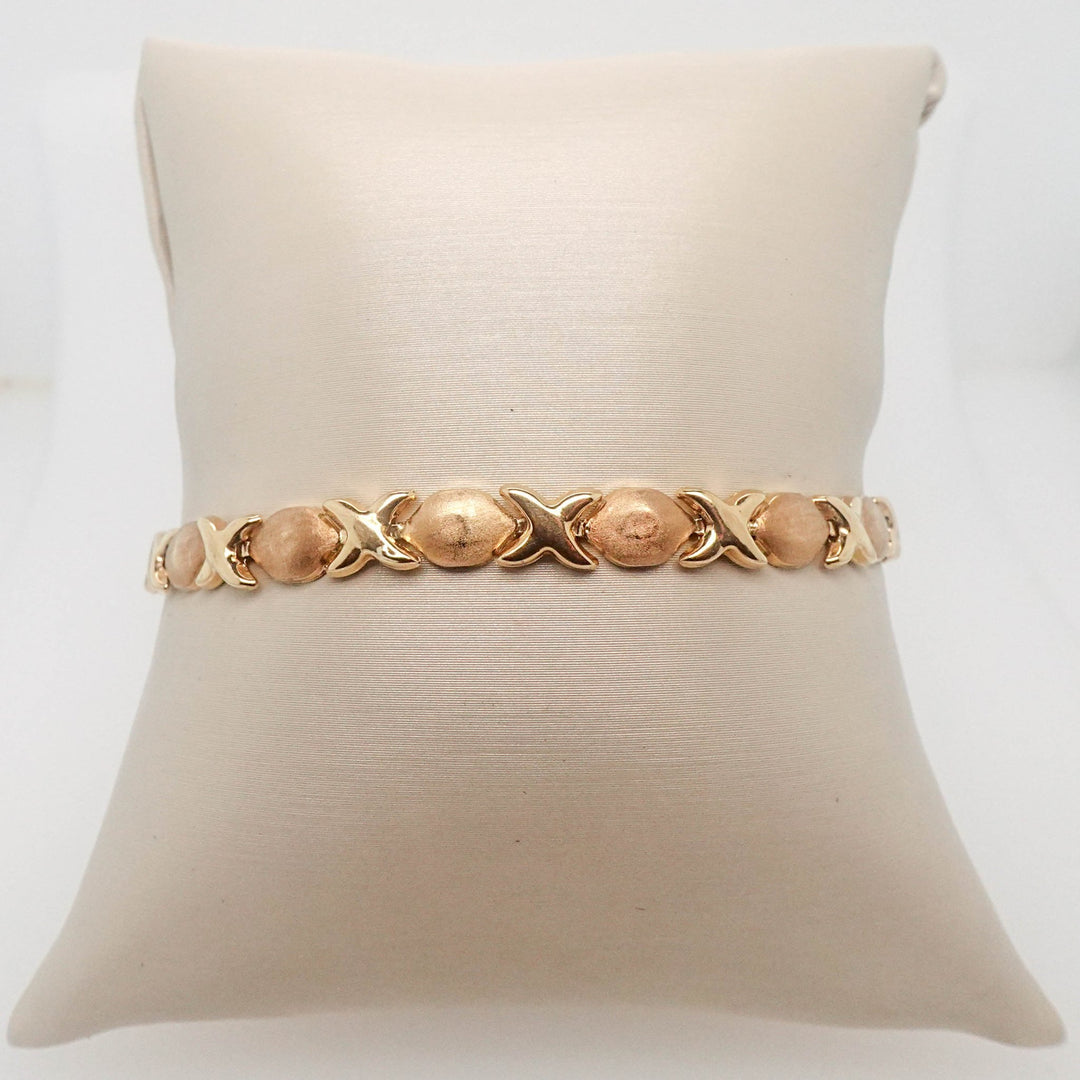 Gold X and O Bracelet - Acadian Estates &amp; CustomBracelet