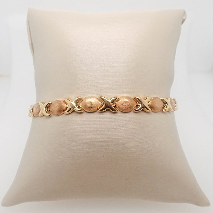 Gold X and O Bracelet - Acadian Estates &amp; CustomBracelet