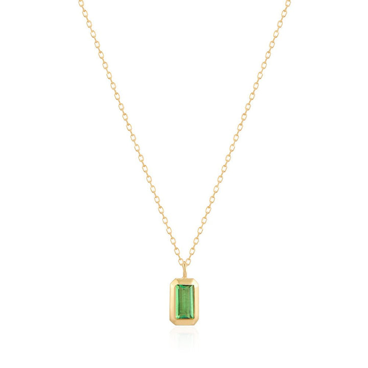 Green Tsavorite Bezel Necklace - Acadian Estates &amp; Customnecklace