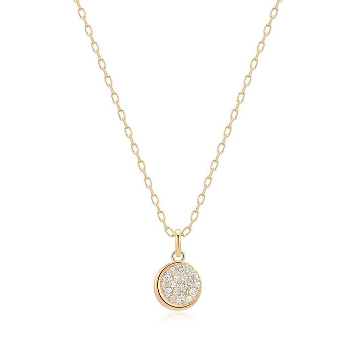 Half Bezel Pave Lab Grown Diamond Necklace - Acadian Estates &amp; Customnecklace