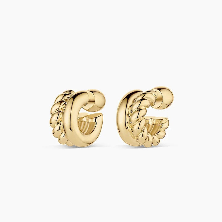 Huggie Hoops with Rope Detail - Acadian Estates &amp; CustomEarrings