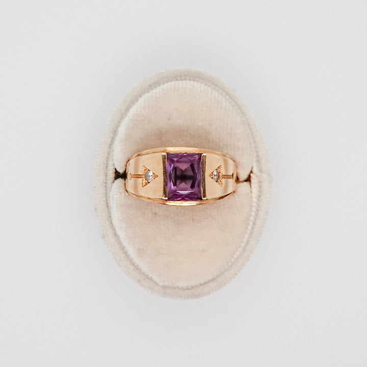 Imitation Alexandrite Signet Ring - Acadian Estates &amp; CustomRing