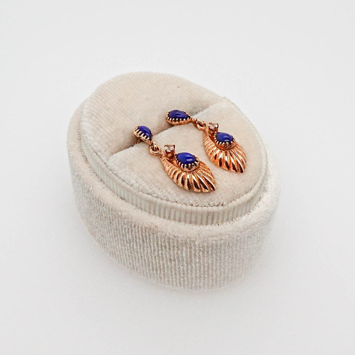 Lapis and CZ Dangle Earrings - Acadian Estates &amp; CustomEarrings