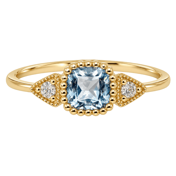 London Blue Topaz and Diamond Ring - Acadian Estates &amp; CustomRing