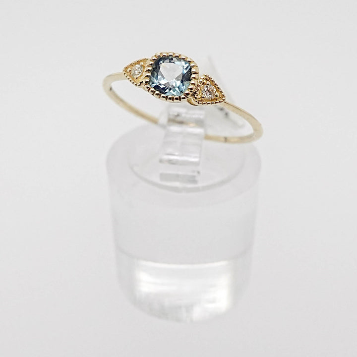 London Blue Topaz and Diamond Ring - Acadian Estates &amp; CustomRing