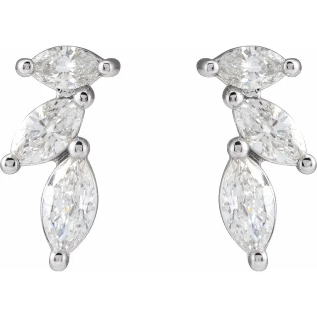 Marquise Diamond Earrings - Acadian Estates & CustomEarrings