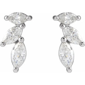 Marquise Diamond Earrings - Acadian Estates & CustomEarrings