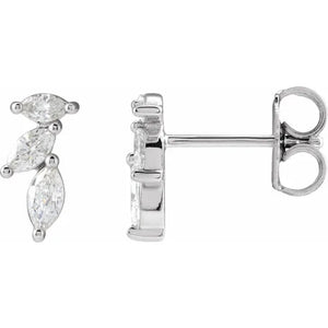 Marquise Diamond Earrings - Acadian Estates & CustomEarrings