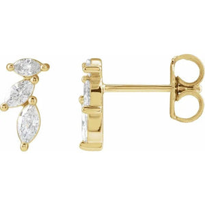 Marquise Diamond Earrings - Acadian Estates & CustomEarrings