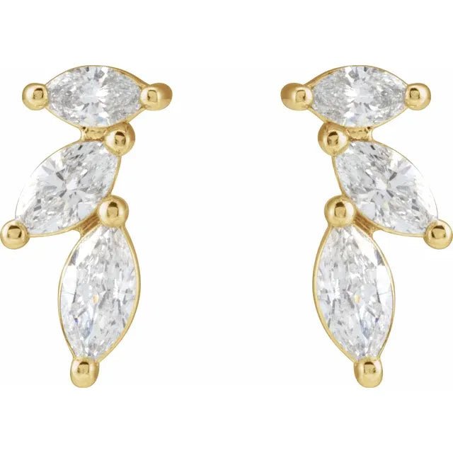 Marquise Diamond Earrings - Acadian Estates & CustomEarrings