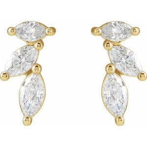 Marquise Diamond Earrings - Acadian Estates & CustomEarrings