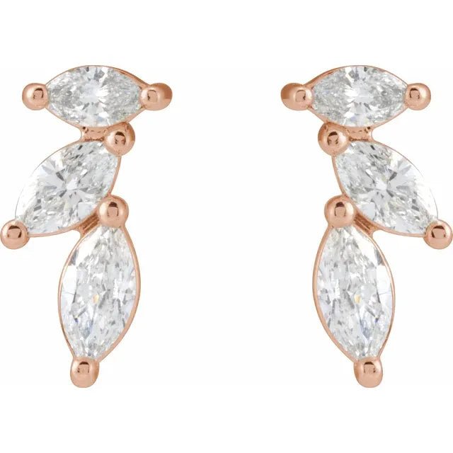 Marquise Diamond Earrings - Acadian Estates & CustomEarrings