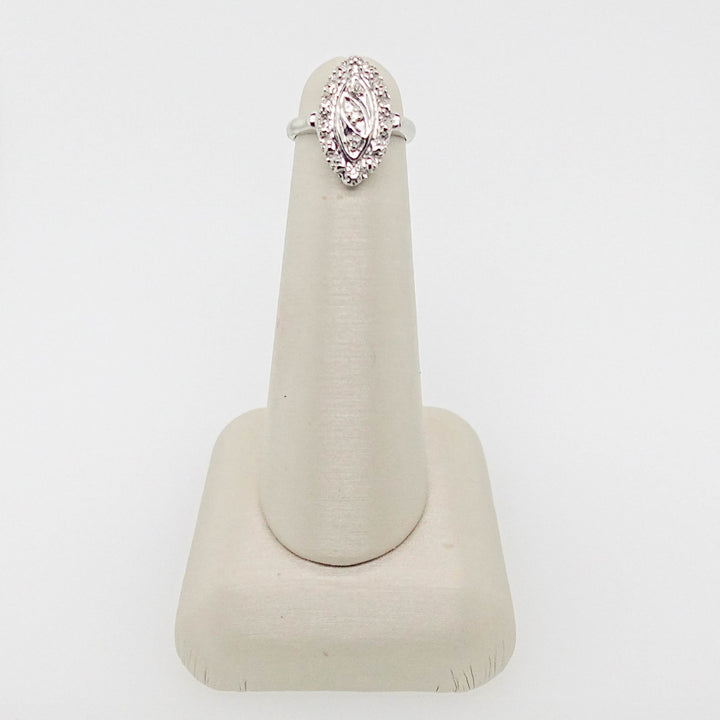 Marquise Shaped Ring with Diamond Accents - Acadian Estates &amp; CustomRing