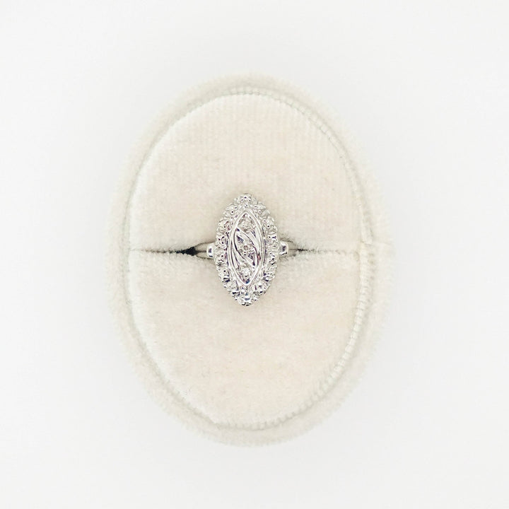 Marquise Shaped Ring with Diamond Accents - Acadian Estates &amp; CustomRing