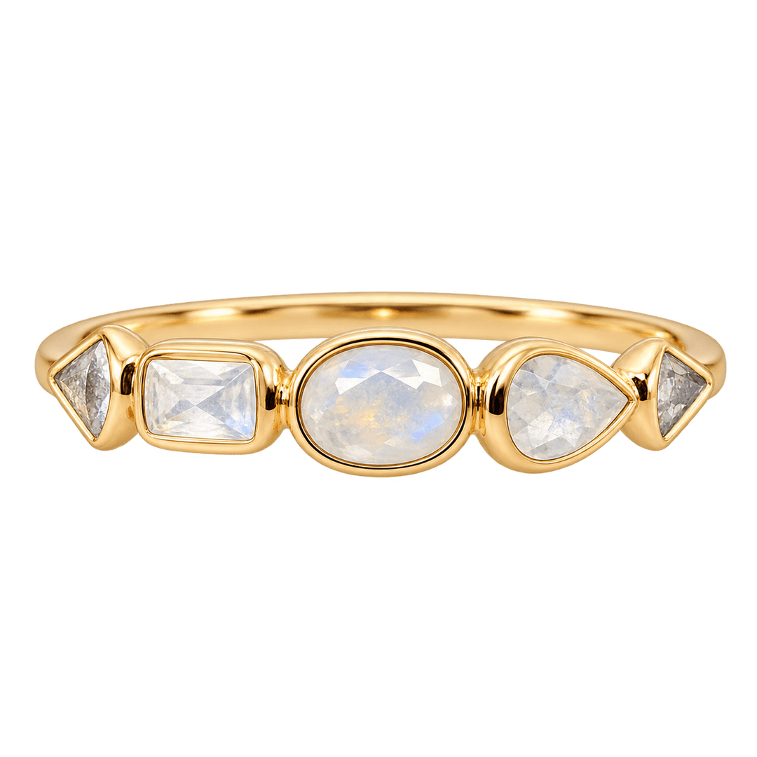 Multi Stone Moonstone Ring - Acadian Estates &amp; CustomRing