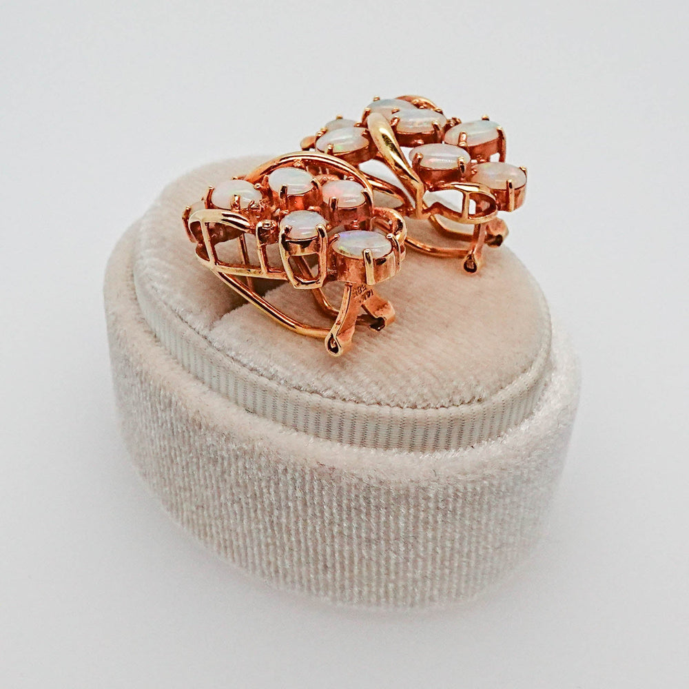 Opal and Diamond Statement Earrings - Acadian Estates & CustomEarrings