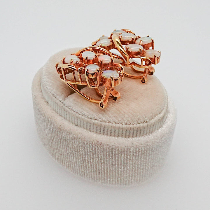 Opal and Diamond Statement Earrings - Acadian Estates &amp; CustomEarrings