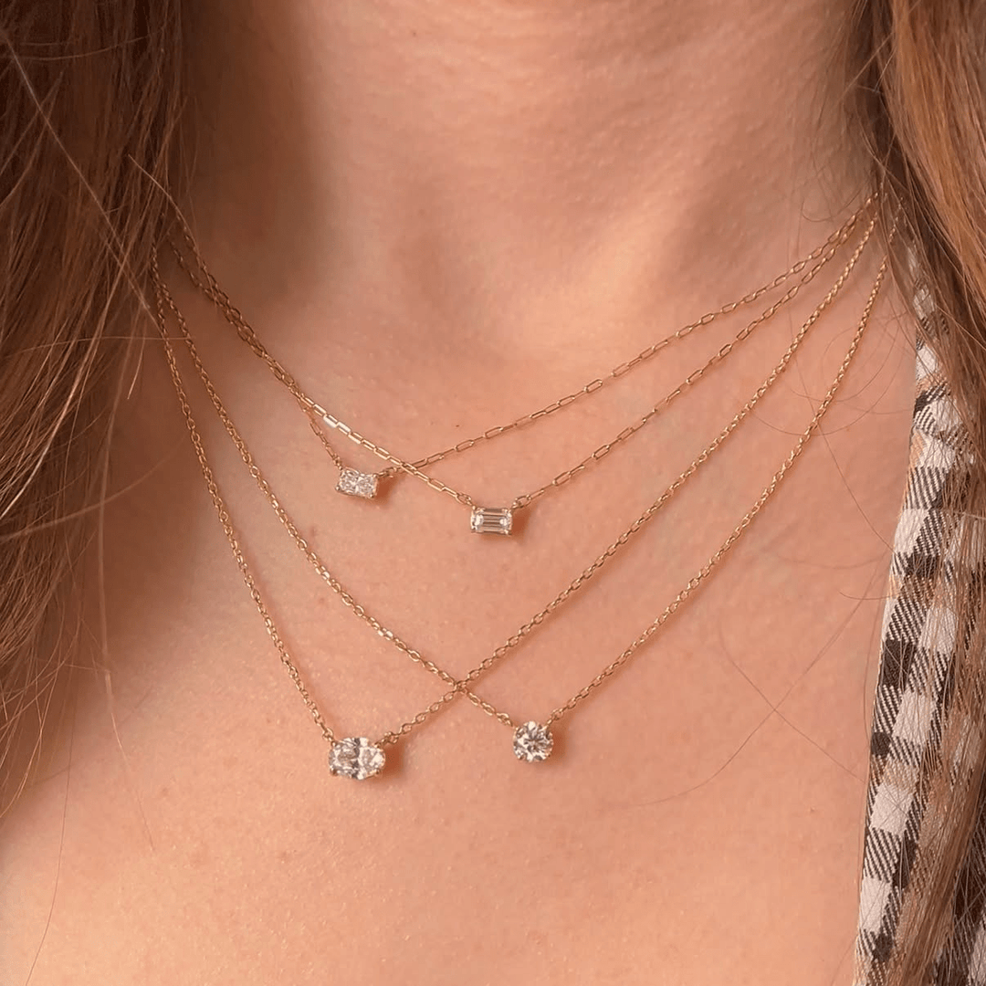 Oval Diamond Pendant Necklace - Acadian Estates &amp; Customnecklace