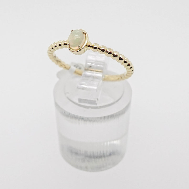 Oval Opal Beaded Detail Ring - Acadian Estates &amp; CustomRing