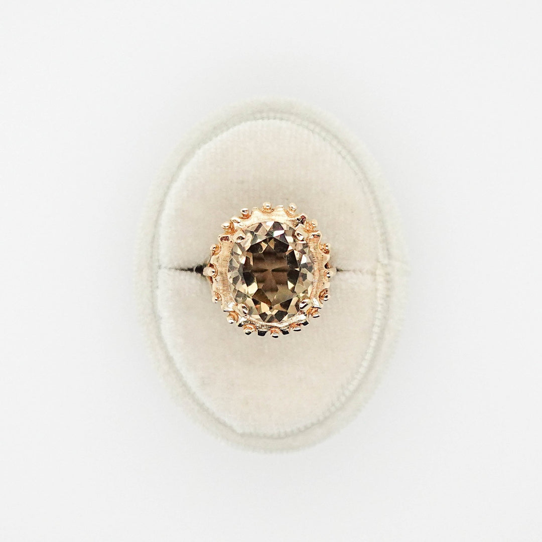 Oval Smokey Topaz Ring - Acadian Estates & CustomRing
