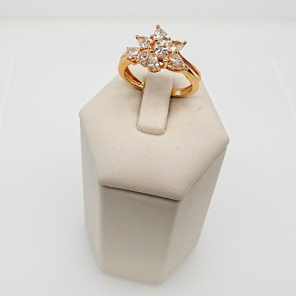 Pear and Marquise Diamond Cluster Ring - Acadian Estates & CustomRing