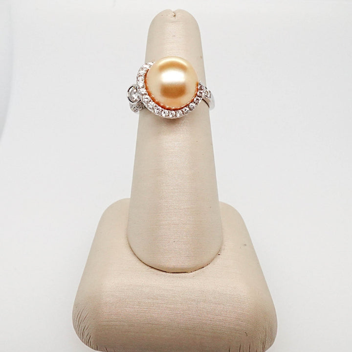 Pearl and Diamond Ring - Acadian Estates &amp; CustomRing