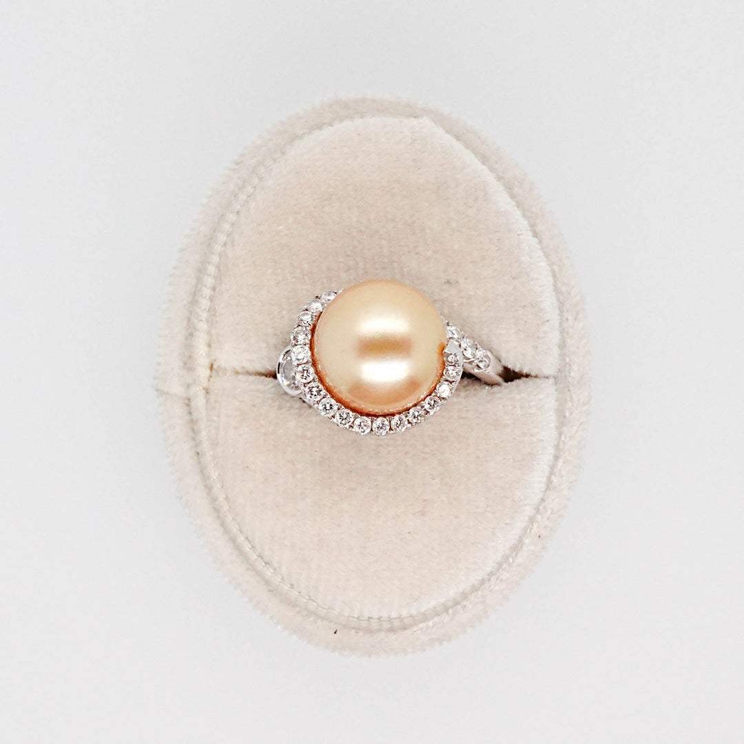 Pearl and Diamond Ring - Acadian Estates & CustomRing