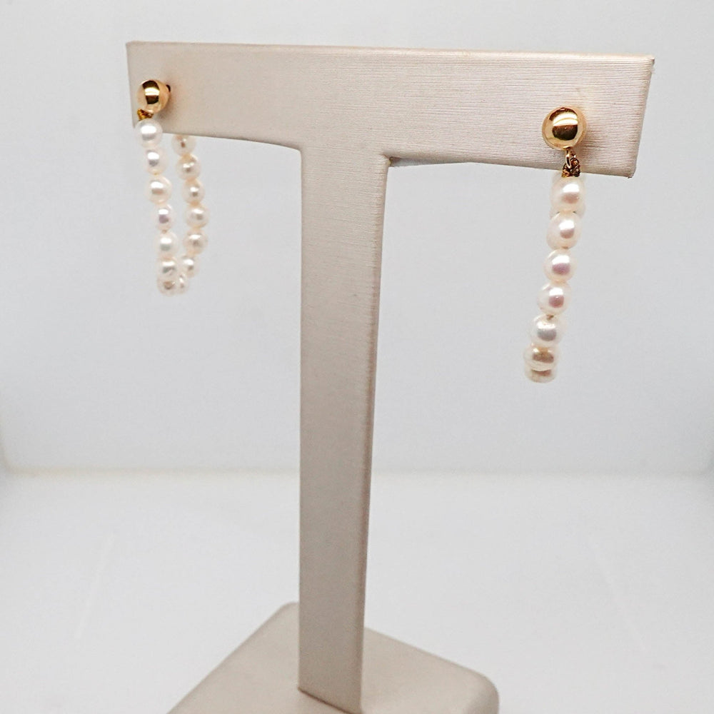 Pearl Loop Earrings - Acadian Estates & CustomEarrings