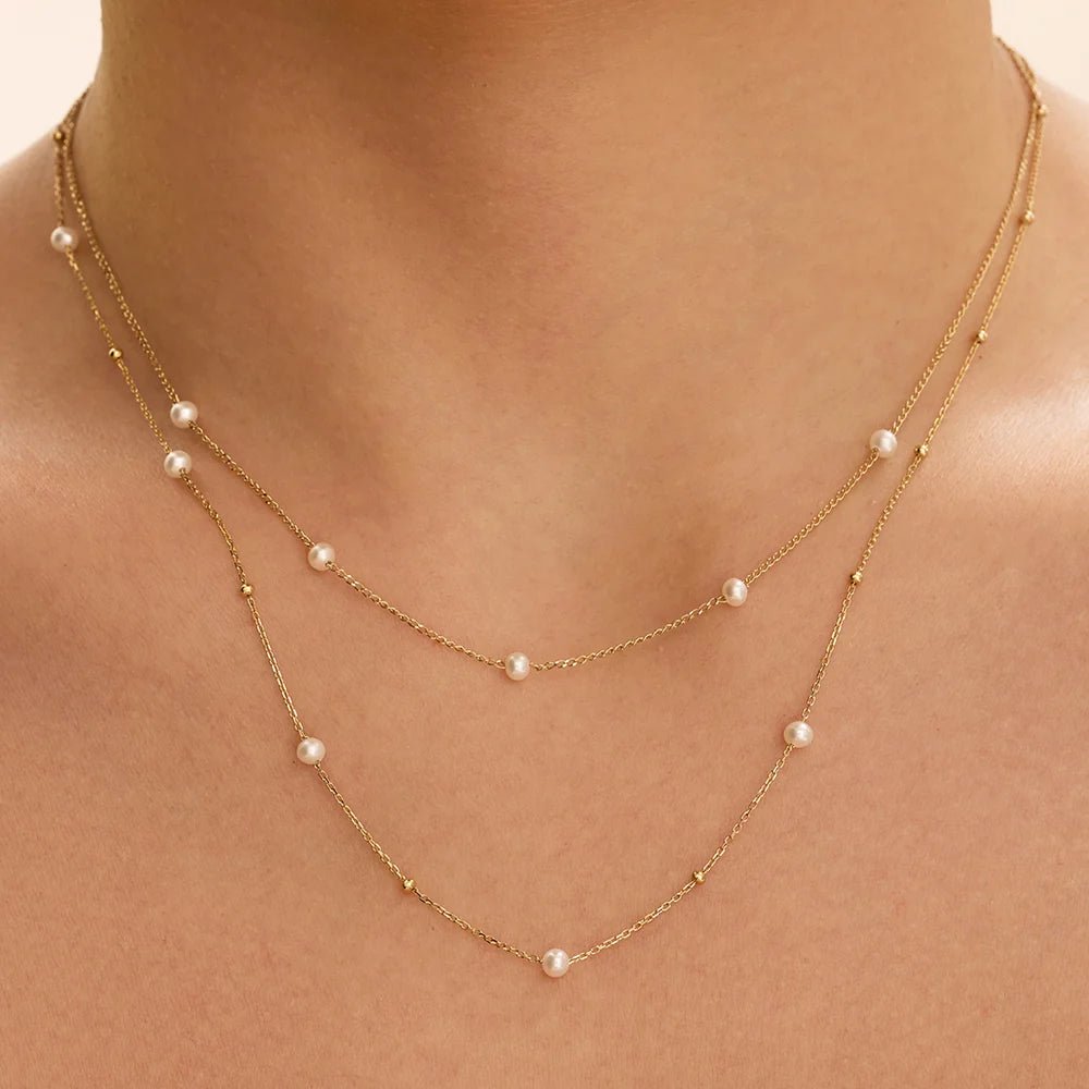 Pearl Station Necklace - Acadian Estates &amp; Customnecklace
