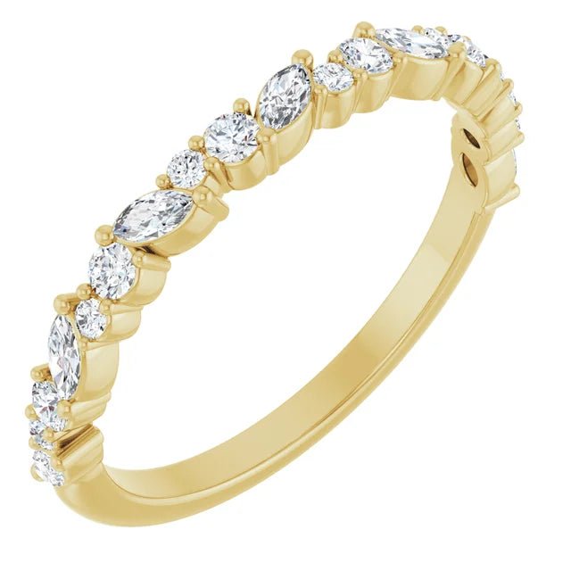 Petite Marquise and Round Band - Acadian Estates &amp; Custom