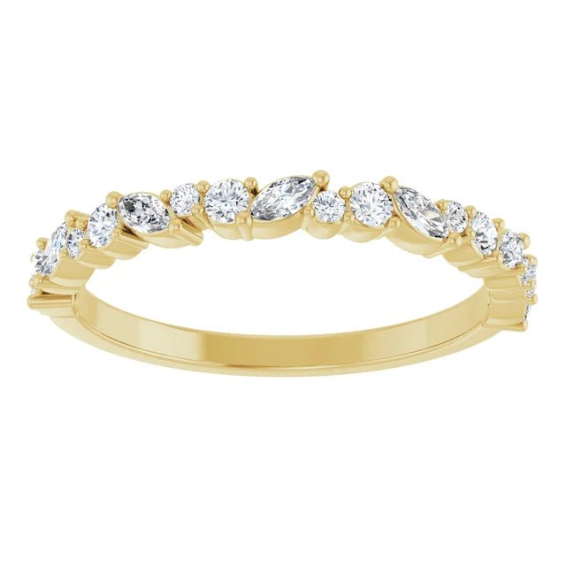 Petite Marquise and Round Band - Acadian Estates &amp; Custom