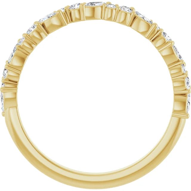 Petite Marquise and Round Band - Acadian Estates &amp; Custom