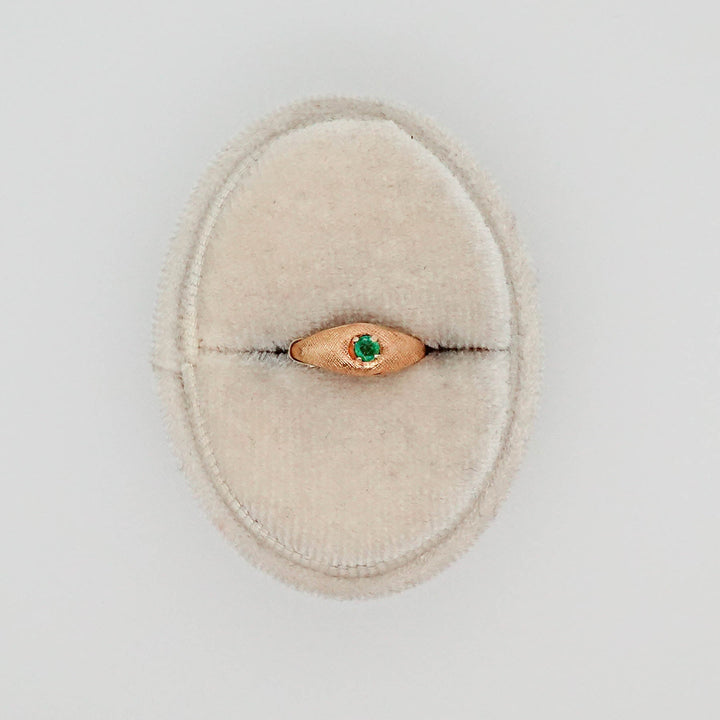 Petite Round Cut Emerald Ring - Acadian Estates &amp; CustomRing