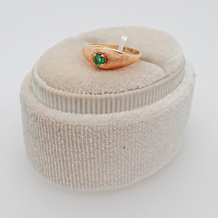 Petite Round Cut Emerald Ring - Acadian Estates &amp; CustomRing
