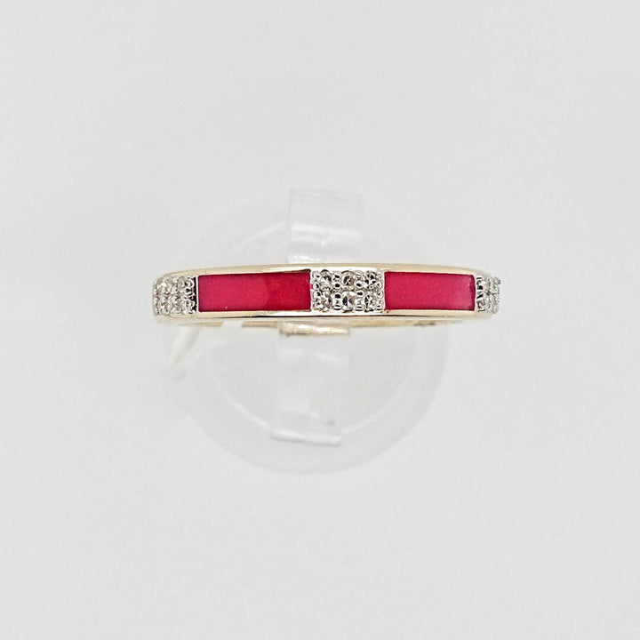 Red Enamel and Diamond Ring - Acadian Estates &amp; CustomRing